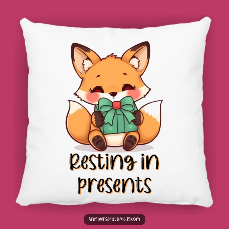 Funny Fox Gift Pillow - Cozy & Curious Comfort Gift