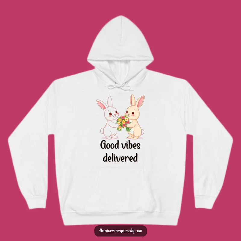 Funny Bunny Flower Hoodie - Cozy & Cute Garden Gift